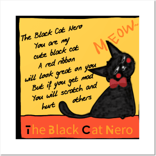 the black cat nero Posters and Art